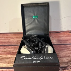 Cuffie stereo Sansui SS-50 anni 70 in scatola originale - FUNZIONANTI - Foto 1 di 18