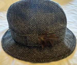 Cappello Fedora The Edinburgh Woolen Mill pura nuova lana taglia large marrone tweed - Foto 1 di 8