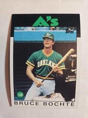 1986 Topps #378 Bruce Bochte Athletics 8 - Image 1 of 2