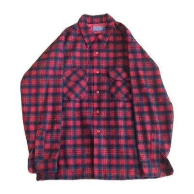 Camisa de Tablero Pendleton De Colección Para Hombre Larga Grande, Auténtica Macduff, Cuello Lazo  Foto 1 de 4
