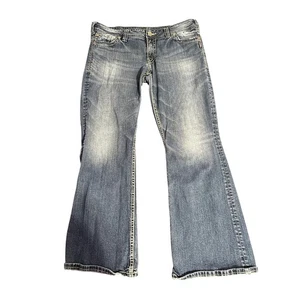 Silver Jeans Co. SUKI Surplus Bootcut Distressed Denim Jeans Womens Size 36x32 - Picture 1 of 11