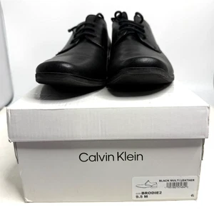 Oxford Calvin Klein Brodie 2 da uomo in pelle con lacci punta liscia taglia 9,5 M US - Foto 1 di 4