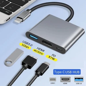 3-in-1 USB C Hub 100W Power USB 3.0 4K HDMI - kompatibel für MacBook Surface - Bild 1 von 8