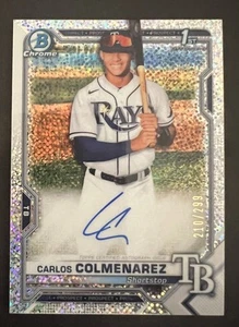 Bowman Chrome Prospect Carlos Colmenarez 2021 primer refractor moteado automático 210/299 - Imagen 1 de 2
