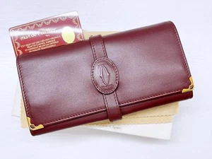 Cartier Must Leather Jewelry Case Pouch Bordeaux Excellent Condition - Picture 1 of 16