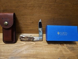Vintage CUTCO 1882 BULLWHIP STAG Knife w/ Original Sheath SUPER RARE - L1 - Picture 1 of 12