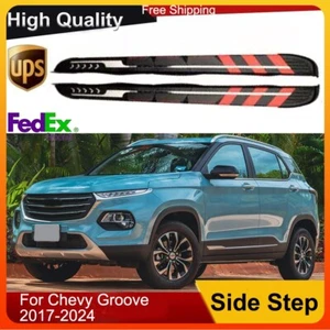 2PCS Fixed Running Boards Side Steps Nerf Bar Fits For Chevy Groove 2017-2024 - Picture 1 of 4
