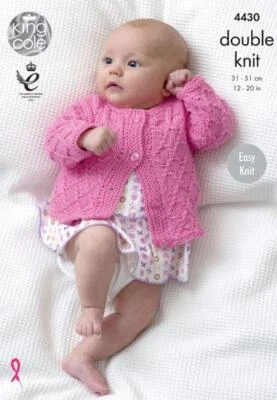 King Cole DK Easy Knit Knitting Pattern Blanket Jackets Gilet and Hat 4430 - Image 1 of 2