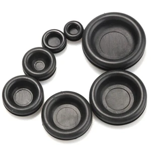 14mm~150mm Single Sided Rubber Armature Rubber Grommet Wire Protector coil Black - Picture 1 of 9