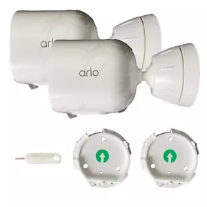 Arlo Pro 4 Add On 2K Wireless Security Camera Color Night Vision White Set Of 2 - Picture 1 of 21