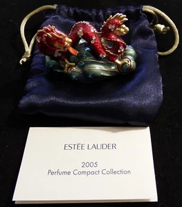 2005 Estee Lauder Lucky Dragon Solid Perfume Compact NEW! - Picture 1 of 6