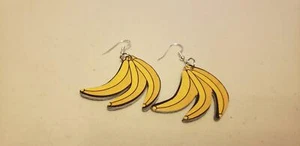 Faux Leather Dangle Earrings (new) BANANA BUNCH - Picture 1 of 1