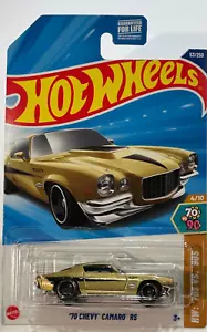 2025 HOT WHEELS, '70 CHEVY CAMARO RS, 4/10 HW 70S VS 90S, 53/250, GOLD - Picture 1 of 6