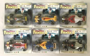 The Champion Formula One Pull Back Action Vintage 6 Toy Car lot New on Card - Picture 1 of 5