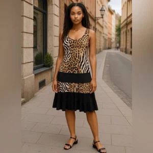 Joseph Ribkoff Animal Print Sleeveless Pull on Dress Women’s size 14 - Picture 1 of 10