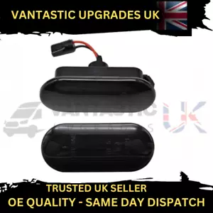 1 PAIR SWEEP STYLE SMOKED STYLE INDICATOR REPEATER LIGHTS X2 FOR VW AMAROK 2010> - Picture 1 of 7