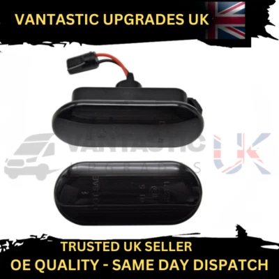 1 PAIR SWEEP STYLE SMOKED STYLE INDICATOR REPEATER LIGHTS X2 FOR VW AMAROK 2010> - Image 1 of 4