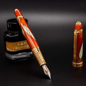 David Oscarson Harvest Fountain Pen - Amber - Picture 1 of 12