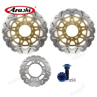 Front Rear Brake Discs + Bolts Screws For Kawasaki Z1000 2007-2013 Z1000SX 11-19 - Изображение 1 из 4