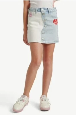 Justice Care Bears NUEVO♈Niña Denim skOrt talla XL (16-18)~Azul/blanco Foto 1 de 4
