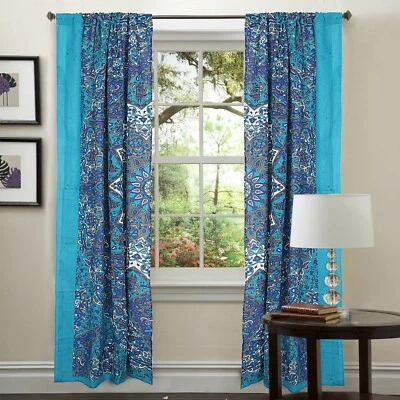 Algodón Indio Mandala Cortinas Tapiz Pared Hippie Colgante Cama Hogar Puerta Foto 1 de 4