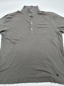Island Company T-Shirt Men Large Brown Henley Pockets..#6820 - Picture 1 of 10