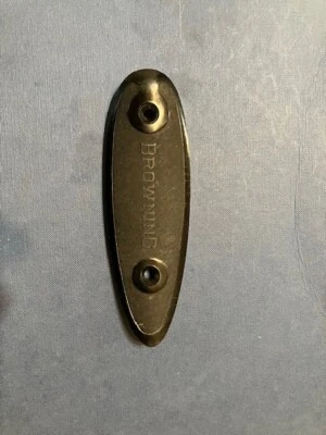 Placa de bunda de baquelite vintage Browning, estado usado - Imagem 1 de 4