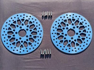 DNA 11.8" Mesh 2 Front Brake Rotors, Harley Touring Road Glide Ultra Glide Bolts - Picture 1 of 4