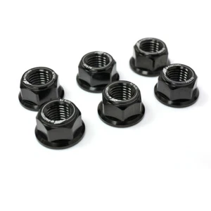 Black Rear Sprocket Nuts M10 For Kawasaki ER6-N 05-16 15 14 13 12 11 - Picture 1 of 4