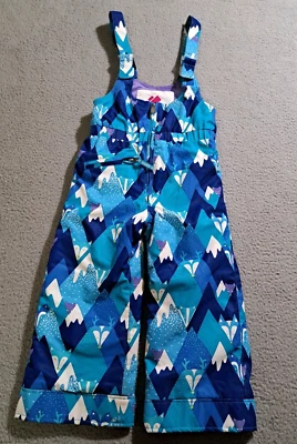 Obermeyer I-Grow Kid`s Youth Girl`s Purple & Blue Snow Bib / Size 4 - Image 1 of 4