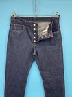 Levis Jeans Mens 32x34 Blue 501 Button Fly Original Egyptian Cotton Regular Fit