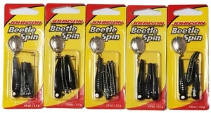 Johnson BSVP1/8BYS Beetle Spin 1/8 oz. Fishing Spinnerbait Lure Lot of 5 New - Picture 1 of 5