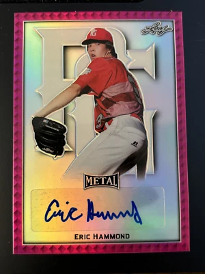 2020 Leaf Metal Perfect Game All-American Autographs Pink #BAEH1 Eric Hammond - Image 1 of 2