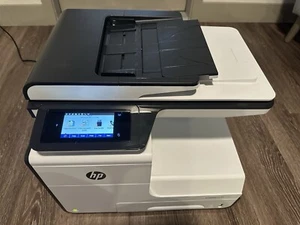 HP PAGEWIDE PRO MFP 477DW COLOR PRINTER. GREAT CONDITION BUT WONT PRINT IN BLACK - Picture 1 of 14
