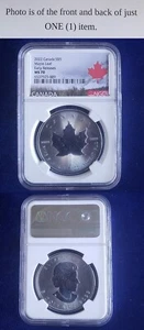 2022 $5 Canadian Silver Maple Leaf NGC MS70 Early Releases Canada Label 241455 - Picture 1 of 1