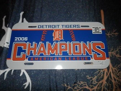 2006 World Series Detroit Tigers License Plate  MLB VTG NEW - Image 1 of 4