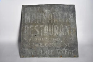 Letrero fantasma restaurante Manhattan publicidad antigua Washington Court House Ohio - Imagen 1 de 4