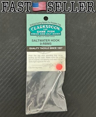 Оригинальный крючок Clarkspoon размер 0 хром Clarkspoon 2/0 для морской воды, лезвие 2,5 дюйма - Изображение 1 из 4