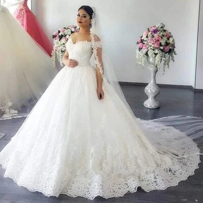Yuxin Ball Gown Lace Wedding Dresses for Bride 2023 Off Shoulder A Line Princess - Image 1 of 4