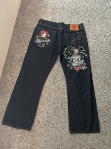 Las mejores ofertas en Pantalones Vaqueros Para Hombres Ed Hardy relajado  en 32 desde entrepierna | eBay