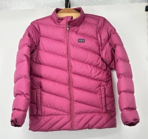 Patagonia Damen Jacke Gr. M rosa Daunenjacke Puffy Fleecefutter - Bild 1 von 16