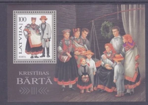Latvia 416 MNH 1996 100s Barta Traditional Costume Souvenir Sheet - Picture 1 of 1