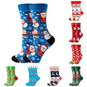 New Cartoon Dance Santa Snowman Mid Tube Socks Socks Christmas Tree Women's