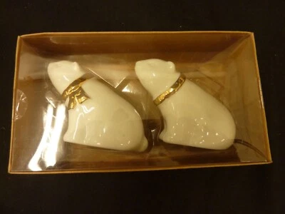 NUEVO EN CAJA ARLINGTON DESIGNS OSO POLAR BLANCO Y DORADO SAL PIMIENTA AGITADOR Foto 1 de 4