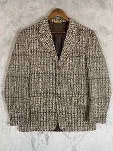 Vintage Harry Oliver Blazer Mens Large Wool Blend Geometric Jacket 70s Indy - Picture 1 of 18