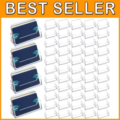 Paquete de 64 portatarjetas de visita de acrílico transparente Foto 1 de 4