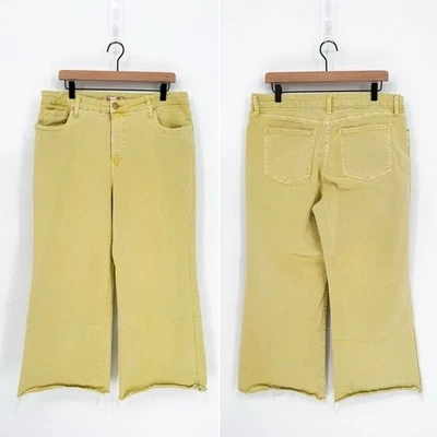 Kut from the Kloth Women's 16 Meg High Rise Fab Ab Wide Leg Jeans in Lemon - Image 1 of 4