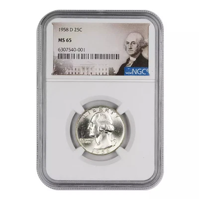 1958-D Washington Quarter NGC MS-65 - Image 1 of 2