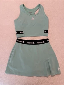 Reebok Girl’s Activewear Seafoam Green Tank Skirt Set Sz. 7/8 - Picture 1 of 5