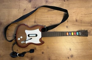 MUY RARO Guitar Hero Wood Grain SG Gibson Controlador con Cable PS2 Edición Limitada - Imagen 1 de 11